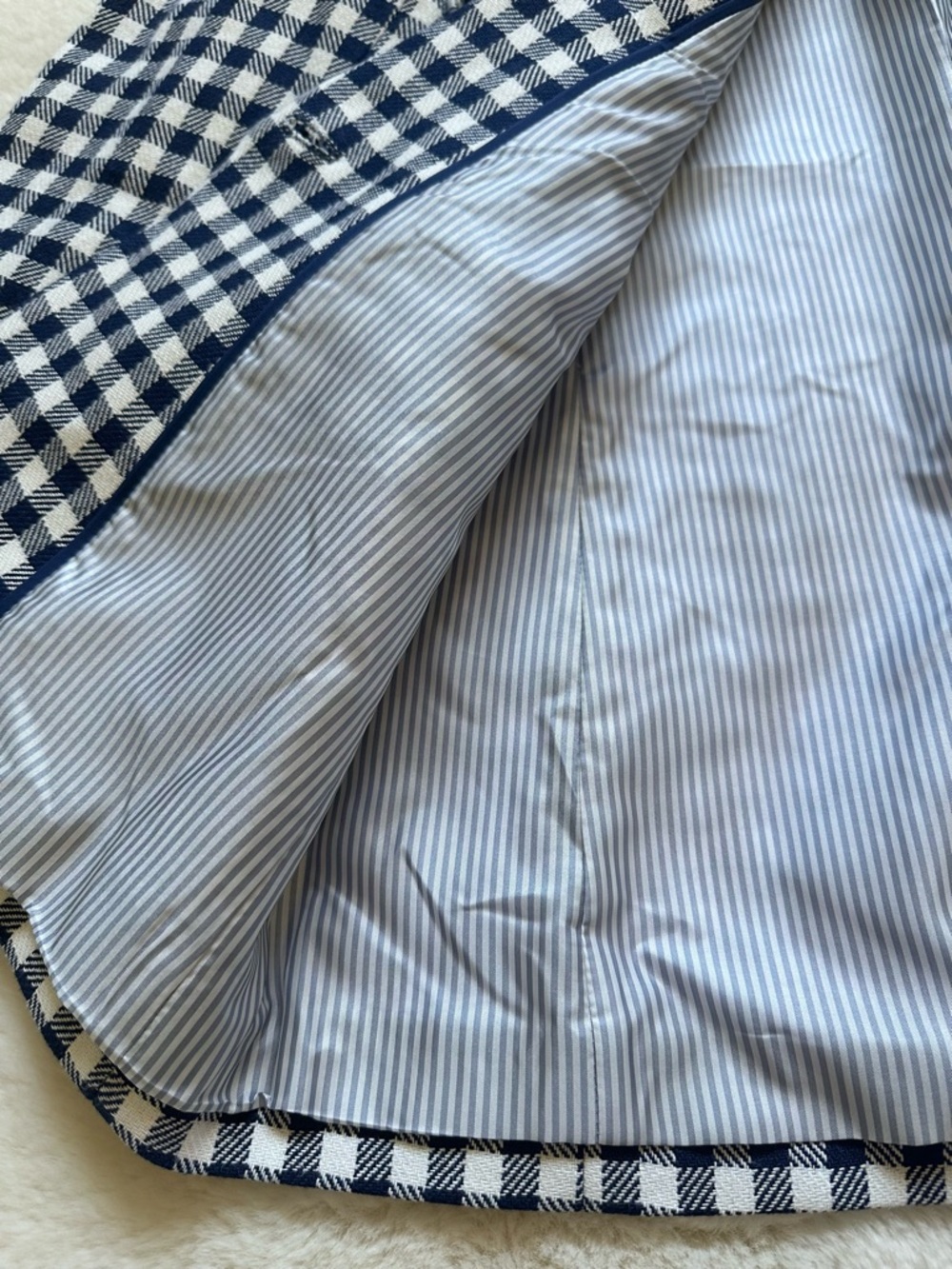 J. Crew Navy and White Gingham Blazer - Picture 6 of 11